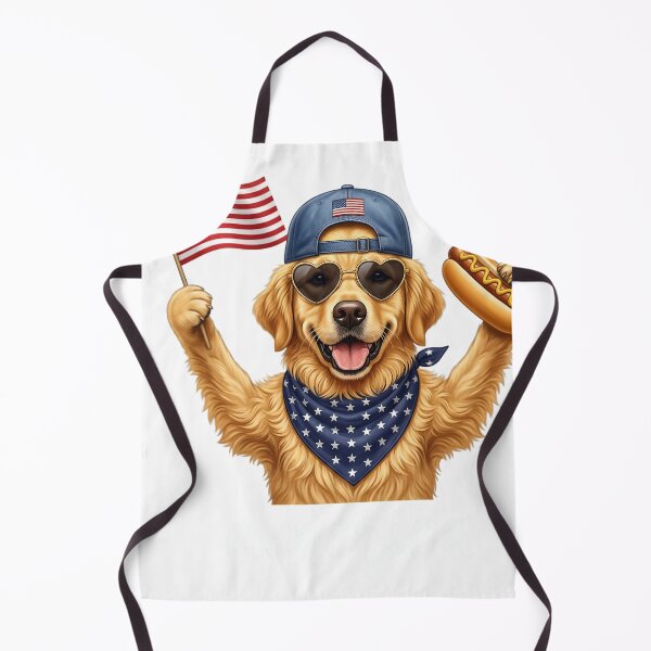 Item preview, Patriotic Retriever America Flag Hot Dog designed and sold by JMDesignHub.