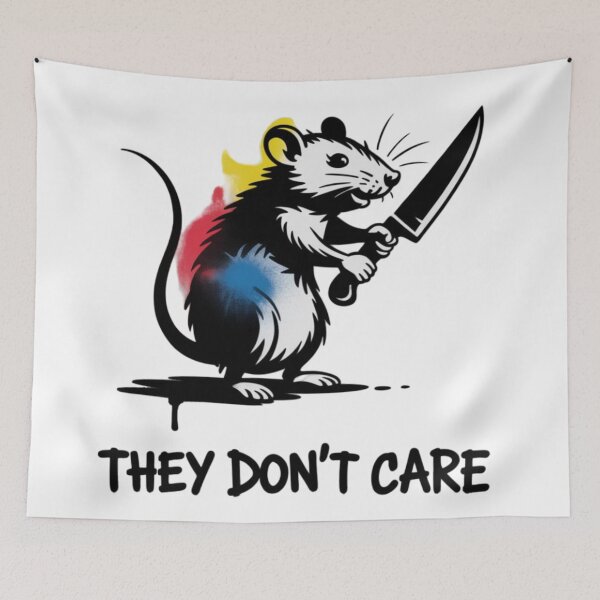 Item preview, Banksy Rat - They don't care designed and sold by 123ks.