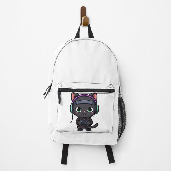 Item preview, Kawaii Ninja Cat Gaming Sticker | Cute Black Kitten Gamer Gift designed and sold by Stylestickers55.