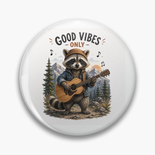 Item preview, Cute Raccoon Playing Guitar | Good Vibes Only designed and sold by layalistoresa.