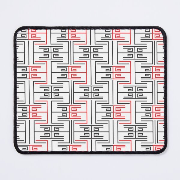 Item preview, Black Red Greek Key Seamless Pattern | Modern Geometric Maze Line Art Abstract Repeating Background designed and sold by skgraphictrafic.