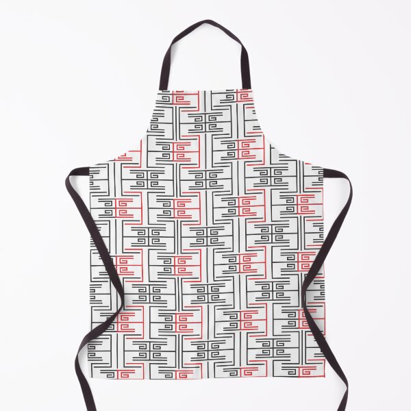 Item preview, Black Red Greek Key Seamless Pattern | Modern Geometric Maze Line Art Abstract Repeating Background designed and sold by skgraphictrafic.