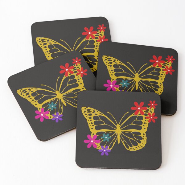 Item preview, Golden Butterfly Floral Pop Art Graphic designed and sold by SeJaa.