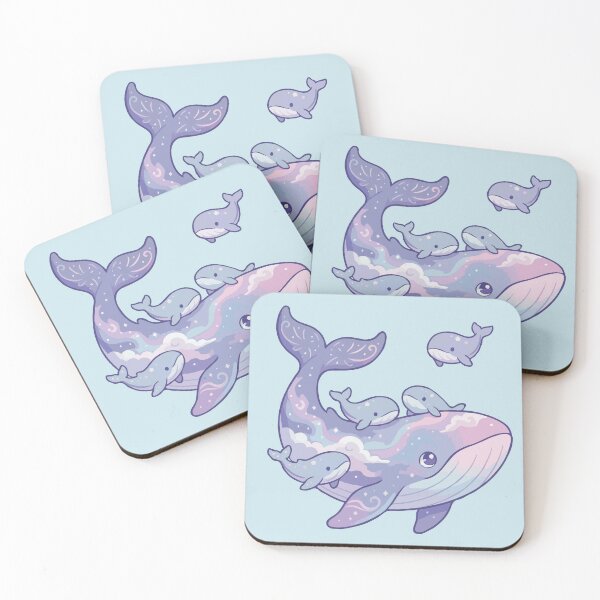 Item preview, Cosmic Whale and Calves designed and sold by Catzura.