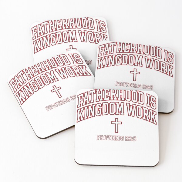 Item preview, Fatherhood Is Kingdom Work Christian Dad Proverbs designed and sold by JMDesignHub.