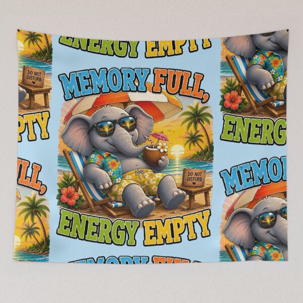 Item preview, Memory Full Energy Empty Elephant designed and sold by BagFactoryUK.
