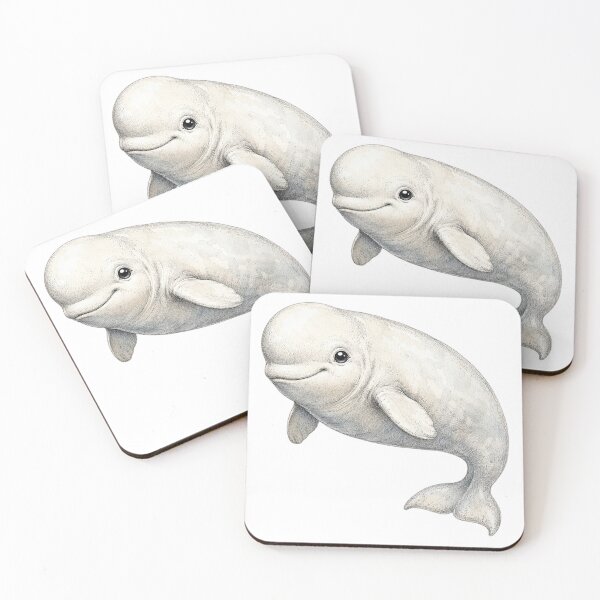 Item preview, Cute Vintage Beluga Whale Sticker - White Arctic Marine Mammal designed and sold by PND7777.