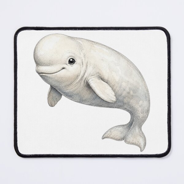 Item preview, Cute Vintage Beluga Whale Sticker - White Arctic Marine Mammal designed and sold by PND7777.