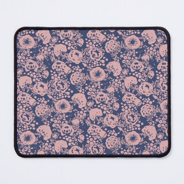 Item preview, Midnight Navy Vintage Rose Garden Pattern designed and sold by rawpetal.