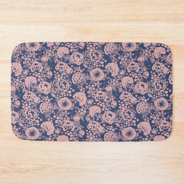 Item preview, Midnight Navy Vintage Rose Garden Pattern designed and sold by rawpetal.