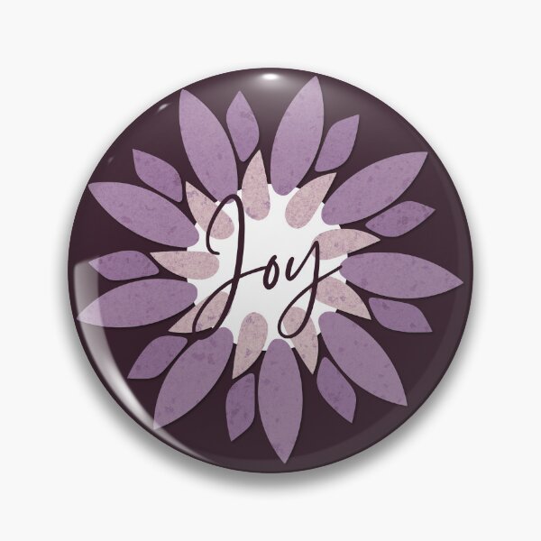 Item preview, Pretty Lavender Paper Flower JOY Cursive Typography designed and sold by TackyTime.