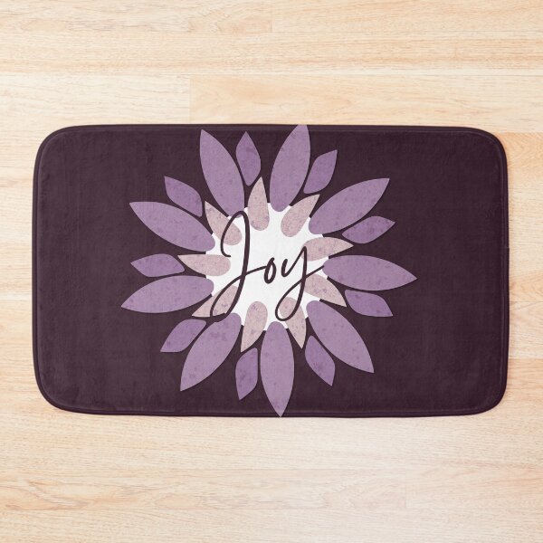 Item preview, Pretty Lavender Paper Flower JOY Cursive Typography designed and sold by TackyTime.