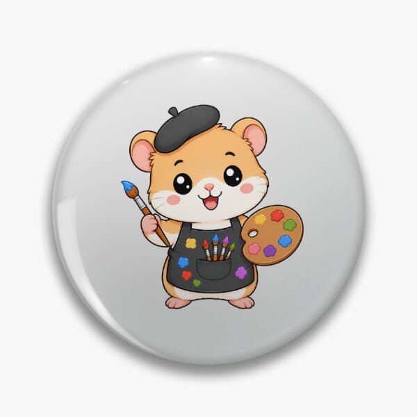 Item preview, Cute Hamster Artist Painting Cartoon Animal Palette designed and sold by Seculinator.