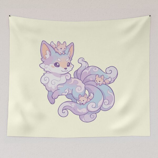 Item preview, Nine Tailed Fox and Pups designed and sold by Catzura.