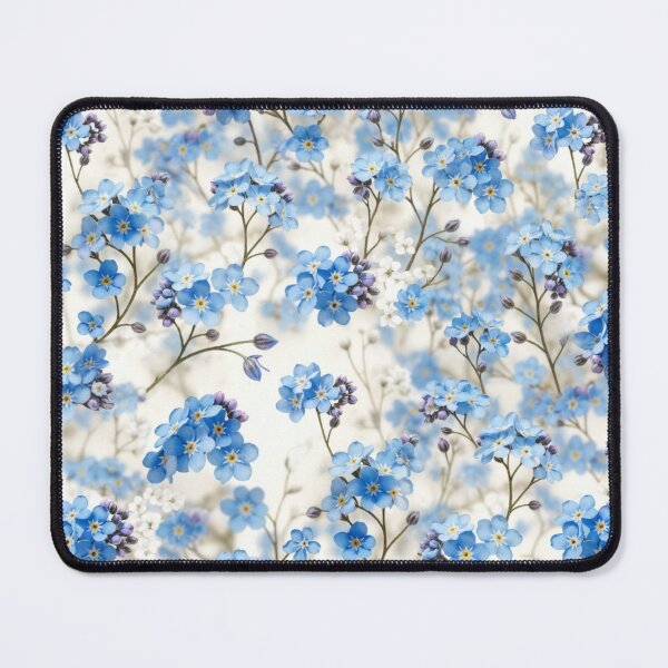 Item preview, Elegant Blue Floral Seamless Pattern designed and sold by IntelliMindDesigns.
