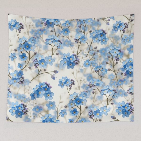 Item preview, Elegant Blue Floral Seamless Pattern designed and sold by IntelliMindDesigns.