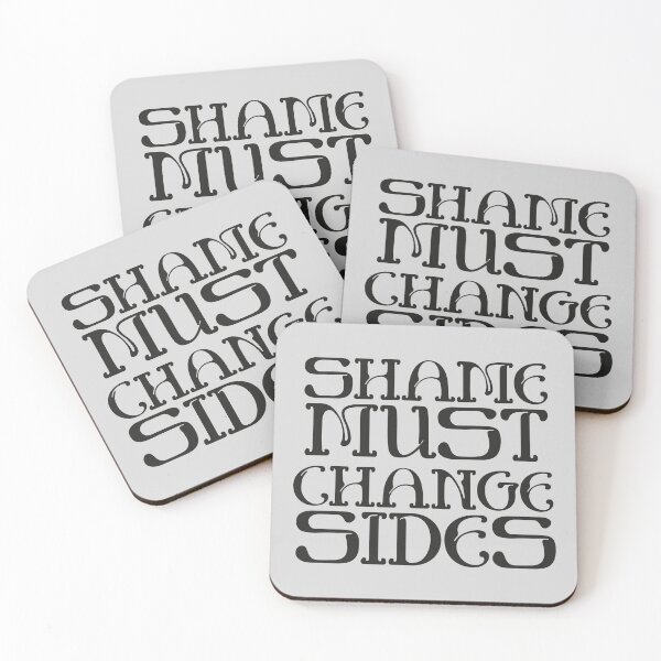Item preview, shame must change sides - art nouveau typography art designed and sold by kobyakov.