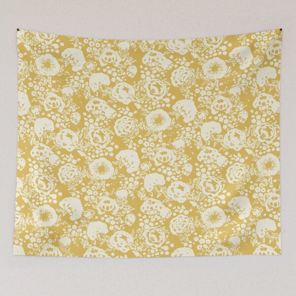 Item preview, Vintage Honey Yellow Rose Garden Pattern designed and sold by rawpetal.