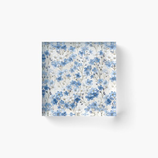 Item preview, Soft Blue Floral Seamless Texture designed and sold by IntelliMindDesigns.