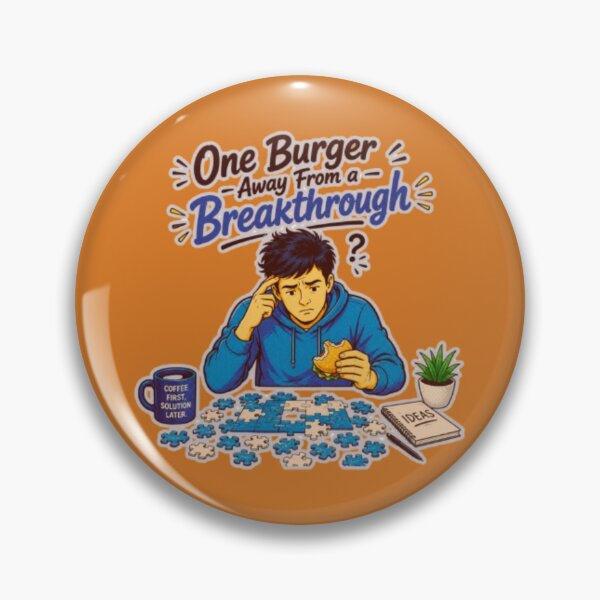 Item preview, One Burger Away From a Breakthrough Funny Problem Solving Art designed and sold by Miheerala.