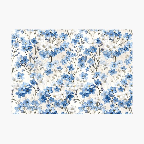 Item preview, Soft Blue Floral Seamless Texture designed and sold by IntelliMindDesigns.