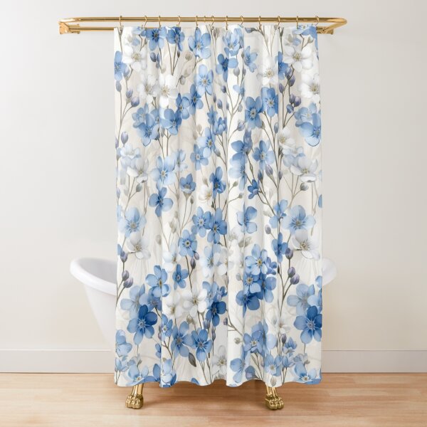 Item preview, Soft Blue Floral Seamless Texture designed and sold by IntelliMindDesigns.
