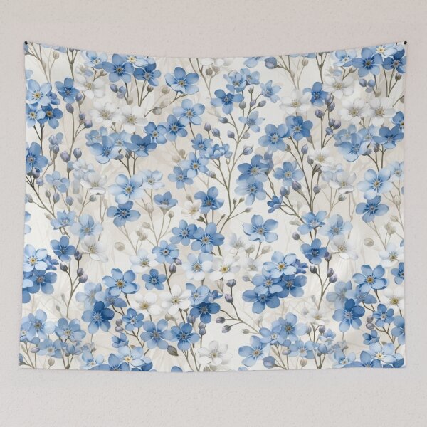 Item preview, Soft Blue Floral Seamless Texture designed and sold by IntelliMindDesigns.