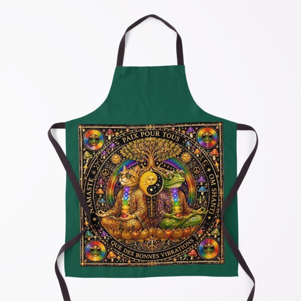 Item preview, The Cosmic Union - Cat and Toad Gurus, Tree of Life, Yin Yang and Chakras à la Klimt designed and sold by Natalia-Vlad.