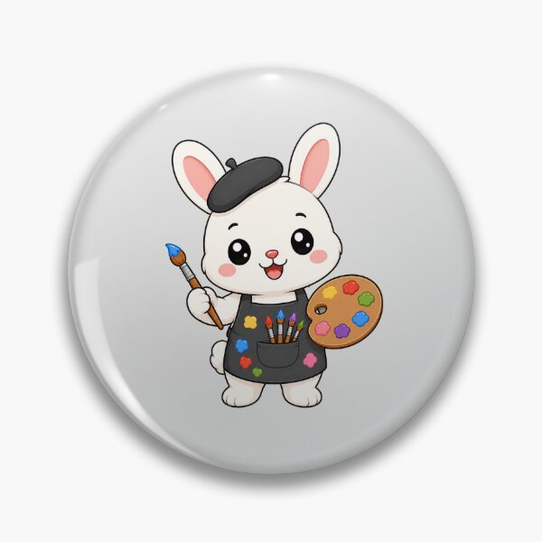 Item preview, Cute Bunny Artist Painting Cartoon Animal Palette designed and sold by Seculinator.
