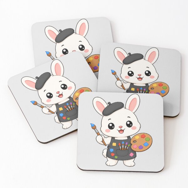 Item preview, Cute Bunny Artist Painting Cartoon Animal Palette designed and sold by Seculinator.