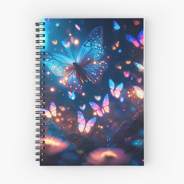 Item preview, Magical Glowing Butterfly Forest Night Scene Fantasy Art designed and sold by stylishdzign.