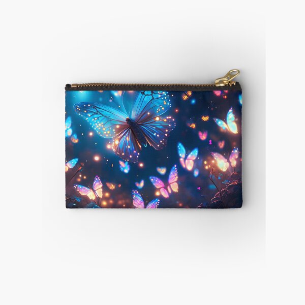 Item preview, Magical Glowing Butterfly Forest Night Scene Fantasy Art designed and sold by stylishdzign.