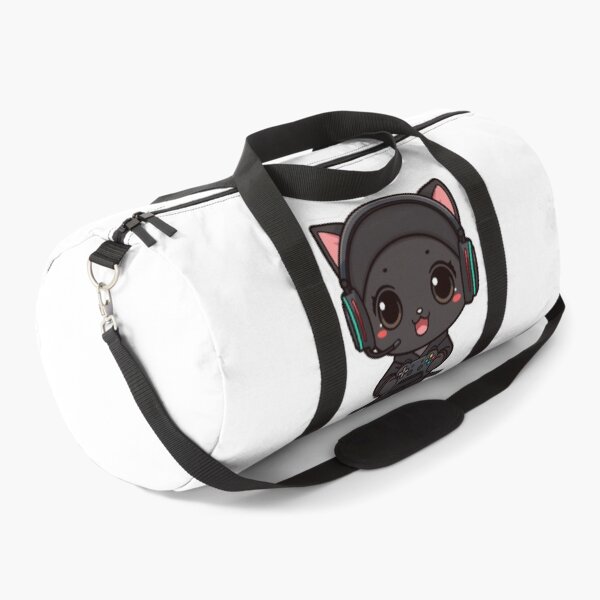 Item preview, Cute Ninja Gamer Cat Kawaii Sticker | Black Kitten with RGB Headphones designed and sold by Stylestickers55.