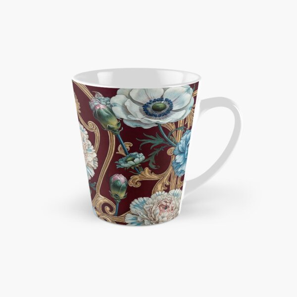 Item preview, Art Nouveau Burgundy Gold Floral Pattern designed and sold by IntelliMindDesigns.