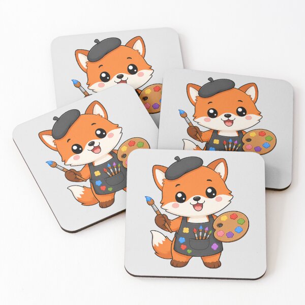 Item preview, Cute Fox Artist Painting Cartoon Animal Palette designed and sold by Seculinator.