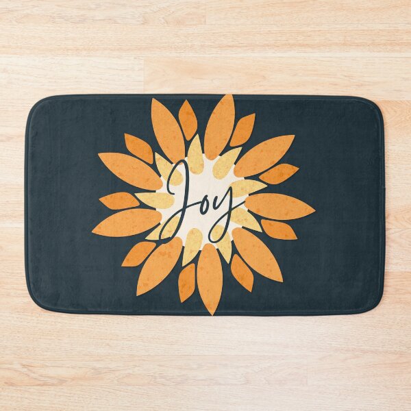 Item preview, Pretty Yellow Orange Paper Flower JOY Cursive Typography designed and sold by TackyTime.