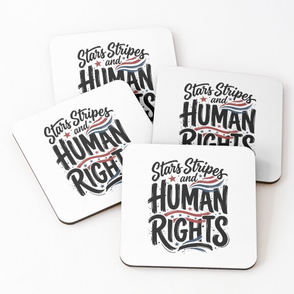 Item preview, Stars Stripes And Human Rights Patriotic Equality Retro Typography Design designed and sold by get55shirt.