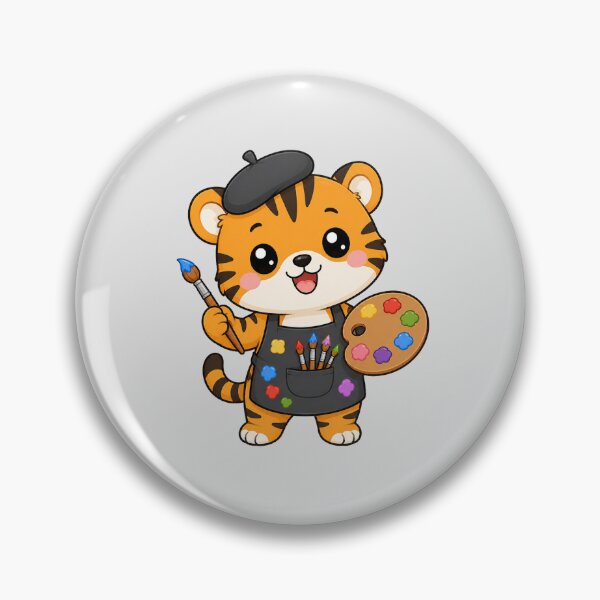 Item preview, Cute Tiger Artist Painting Cartoon Animal Palette designed and sold by Seculinator.