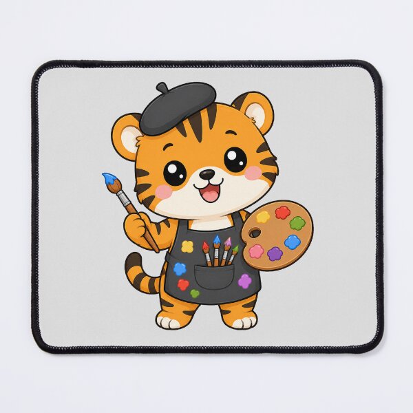 Item preview, Cute Tiger Artist Painting Cartoon Animal Palette designed and sold by Seculinator.
