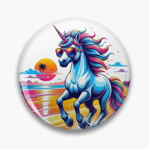 Item preview, Tropical Sunset Unicorn – Whimsical Beach Vibes designed and sold by Dogandesighn.