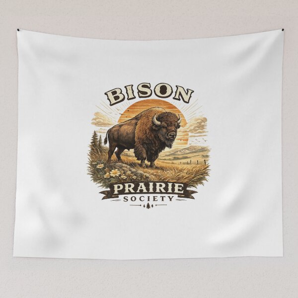 Item preview, Bison Prairie Society Vintage Outdoor Heritage Design designed and sold by PawverseDesigns.
