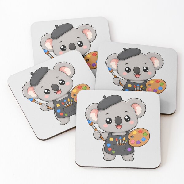 Item preview, Cute Koala Artist Painting Cartoon Animal Palette designed and sold by Seculinator.