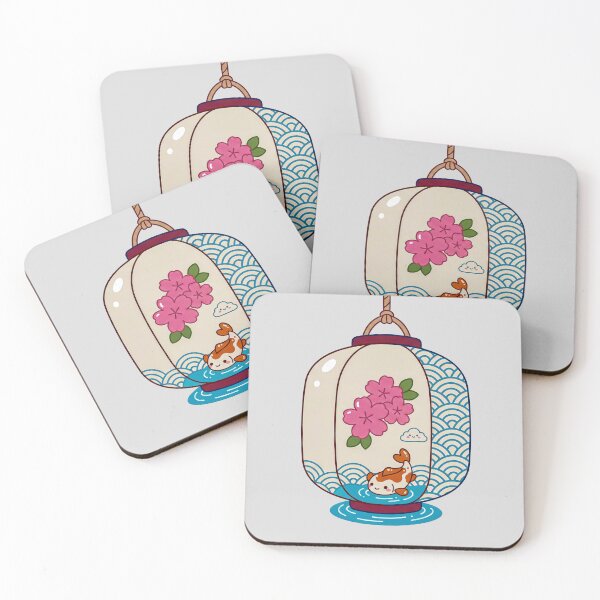 Item preview, Cute Japanese Sakura Lantern: Kawaii Koi Fish & Spring Cherry Blossom designed and sold by hattie's.