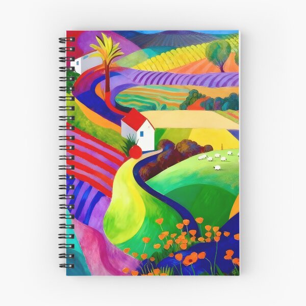 Artikelvorschau, Landschaft nach David Hockney entworfen und verkauft von Vicky Brago-Mitchell®.