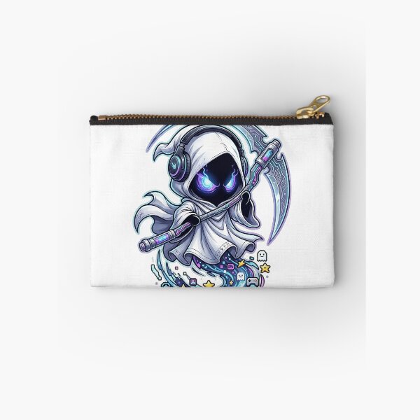Item preview, Cute Cyberpunk Gamer Reaper with Glowing Scythe designed and sold by Munib320.