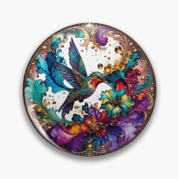 Item preview, Nouveau Hummingbird designed and sold by The Quiet Canvas By Jacky.