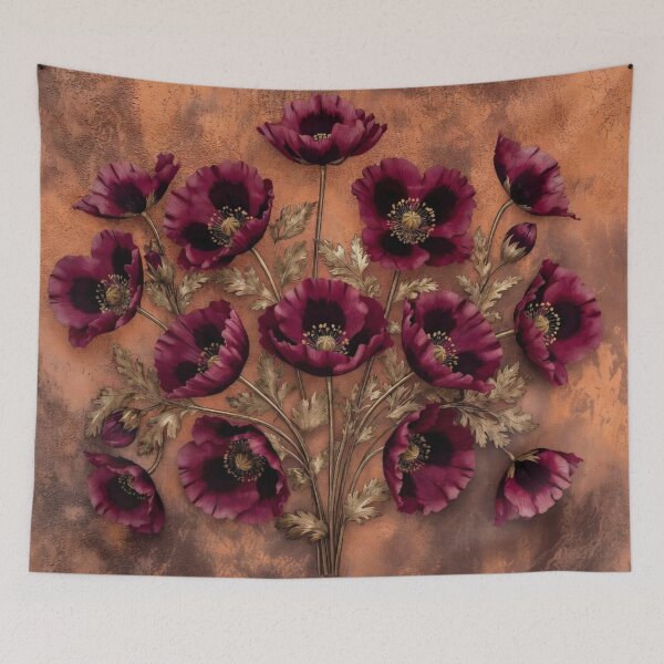 Item preview, Dark Poppy Terracotta Mandala Art designed and sold by IntelliMindDesigns.