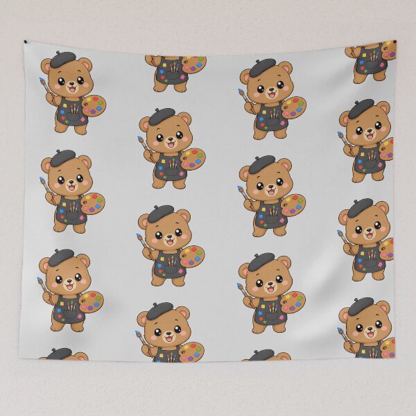 Item preview, Cute Bear Artist Painting Cartoon Animal Palette designed and sold by Seculinator.