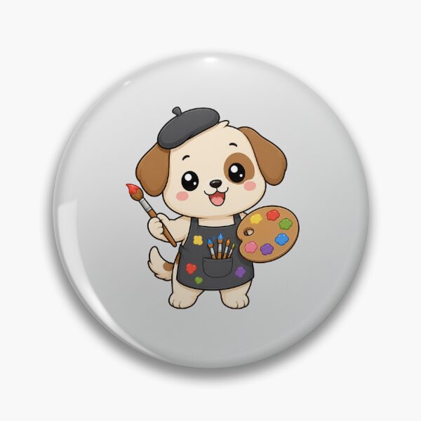 Item preview, Cute Dog Artist Painting Cartoon Animal Palette designed and sold by Seculinator.
