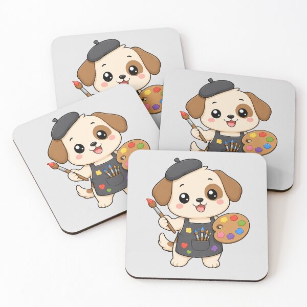 Item preview, Cute Dog Artist Painting Cartoon Animal Palette designed and sold by Seculinator.